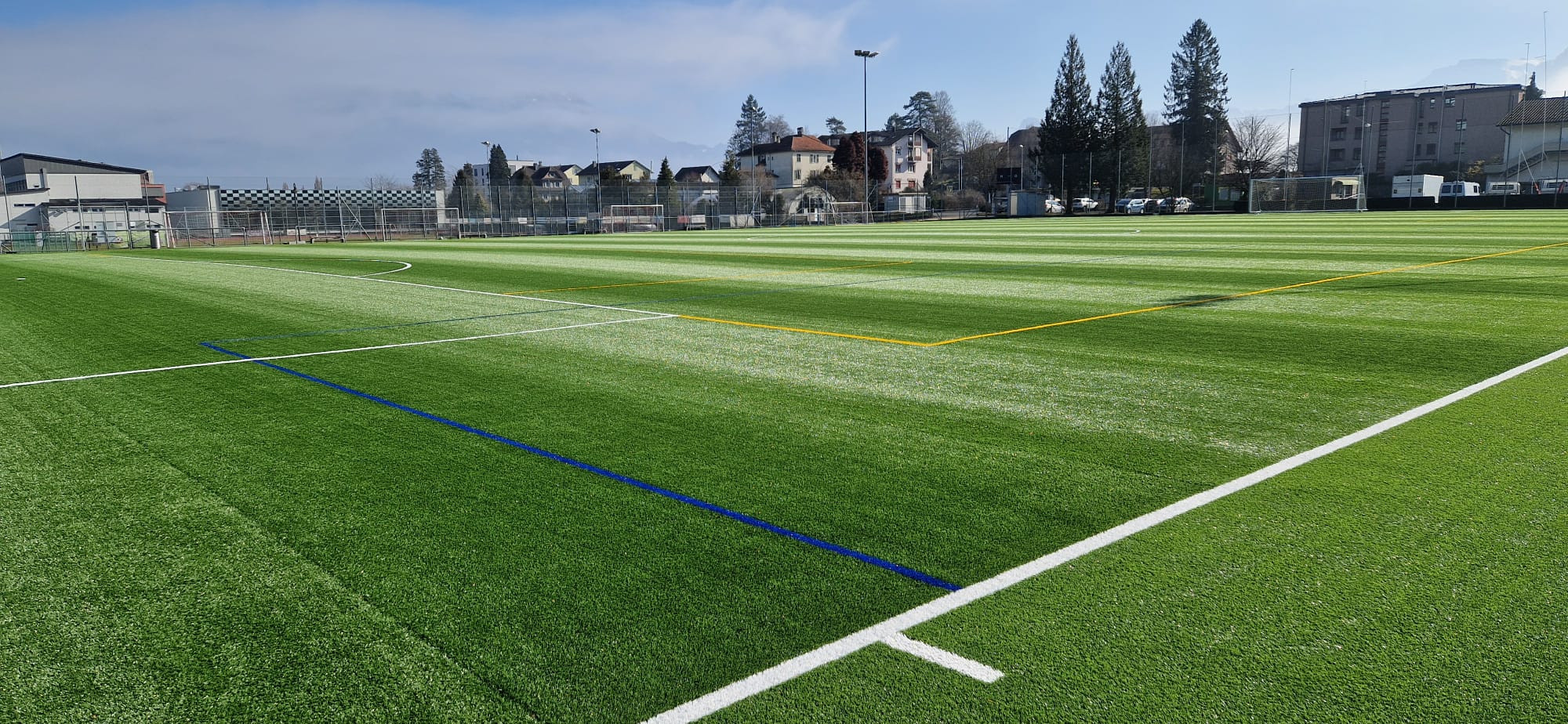 Projektbild: Kunstrasensystem Hofmatt Meggen